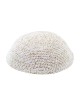 Kippa tricotée mouchetée blanche et dorée | Kippa tricotée