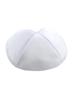 Kippa en térylène blanc | Kippa en satin