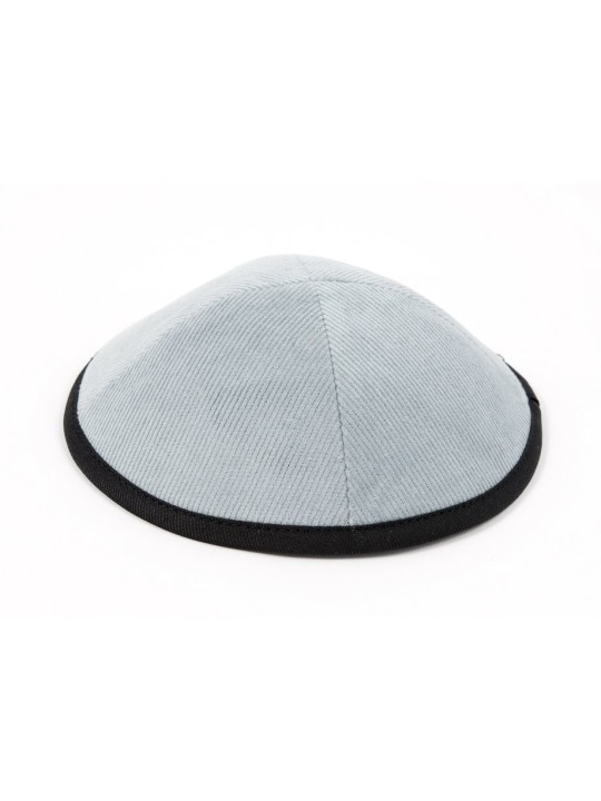 Kippa en velours côtelé avec clip attaché | Kippa en tissu