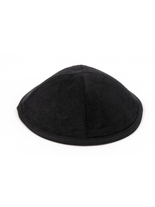 Kippa en velours côtelé avec clip attaché | Kippa en tissu