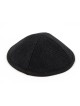Kippa en tissu gris noir avec motif texturé caché... | Kippa en tissu
