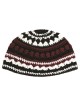 Frik Kippah with Maroon Black and White Stripes | Frik Kippah