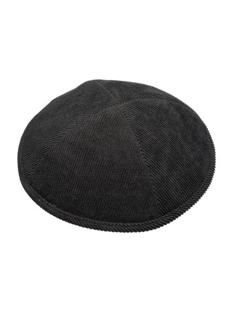 Kippa en velours côtelé gris foncé | Kippa en tissu