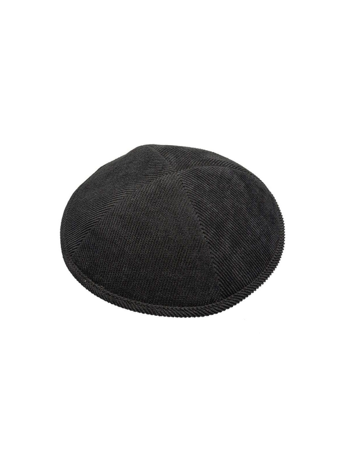 Kippa en velours côtelé gris foncé | Kippa en tissu