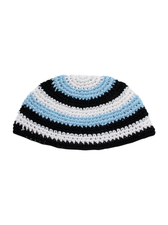 Frik Kippah %96 Blanc Noir et Bleu ciel Écran horizontal... | Frik Kippa