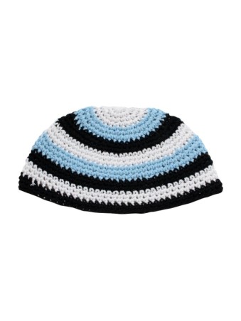 Frik Kippah %96 Blanc Noir et Bleu ciel Écran horizontal... | Frik Kippa