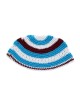Frik Kippah Turquoise White and Maroon Horizontal Str... | Frik Kippah