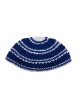 Frik Kipah Tissage épais au crochet de pierres bleues et blanches... | Frik Kippa