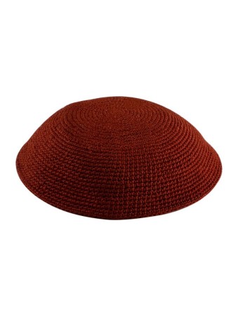 Kippa tricotée marron DMC | Kippa tricotée