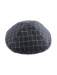 Tissu en coton noir et blanc Kippah Checkered Design | Kippa en lin