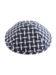 Kippa en tissu design tissé bleu et blanc | Kippa en lin