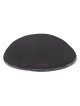 Kippa tricotée noire avec bordure grise | Kippa tricotée