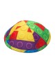 Kippa en tissu de conception de cercle coloré plat pour enfants | Kippa en tissu
