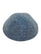 Kippa en tissu bleu avec quatre panneaux au choix de deux tailles | Kippa en lin