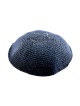 Kippa tricotée bleue avec motif étoile de David bleue... | Kippa tricotée