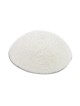 Kippa tricotée blanche avec bande de bordure argentée | Kippa tricotée