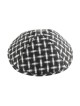 Tissu en coton noir et blanc Kippa tissé Design | Kippa en lin