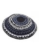 Kippa en coton DMC premium tricoté à la main bleu blanc... | Kippa tricotée