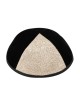 Kippa en velours noir avec panneau doré | Kippa en velours