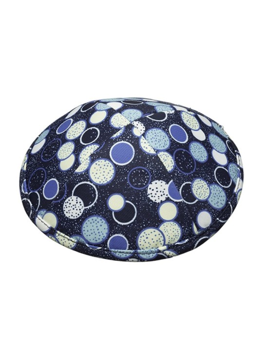 Tissu animé à pois bleus et blancs Kippah... | Kippa en tissu