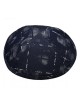 Denim bleu avec tissu imprimé Kippah Yarmulke | Kippa en tissu