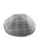 Kippa en tissu gris à carreaux | Kippa en tissu