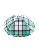 Tissu en coton jaune turquoise et blanc Kippah Chec... | Kippa en lin