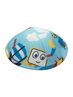 Kippa en tissu design plat pour enfants | Kippa en tissu