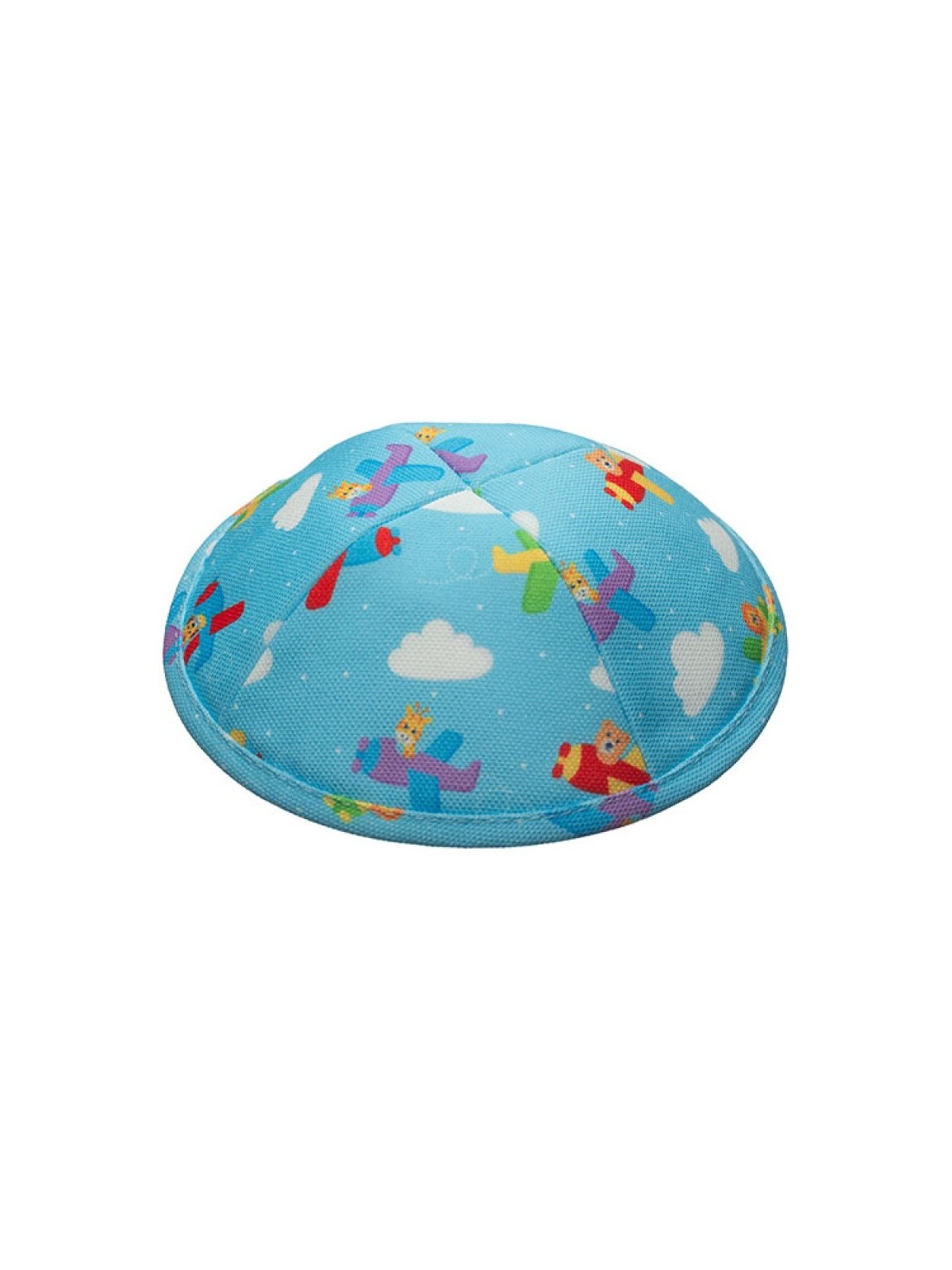 Childrens Airplane Design Flat Cloth Kippah | Cloth Kippah