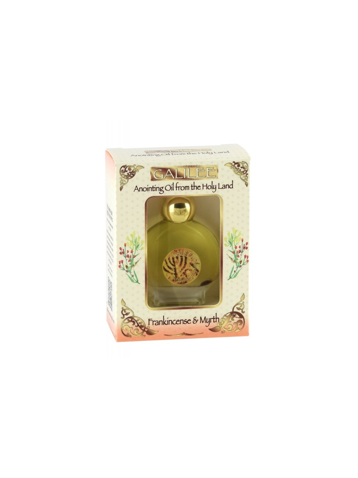 Huile d'onction de Galilée Encens et myrrhe 12 ml | Huile d'onction
