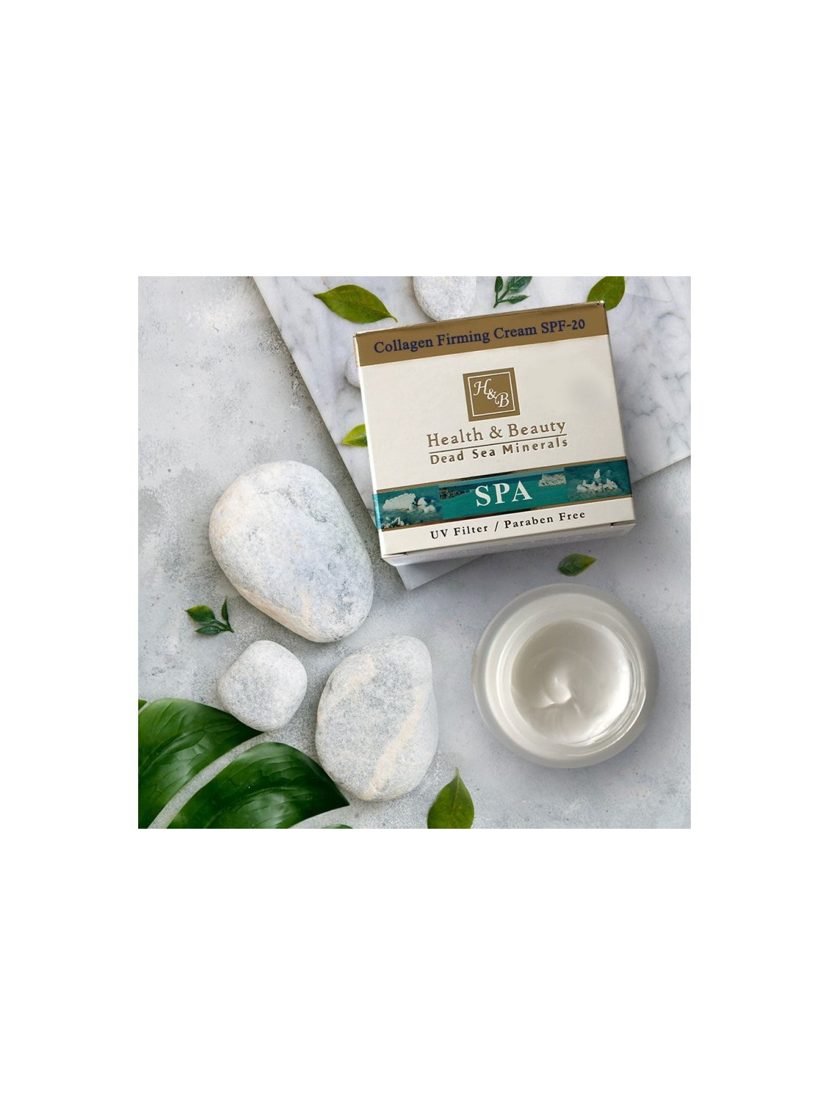 Crème visage raffermissante au collagène HB avec minéraux de la mer Morte | Soins du visage