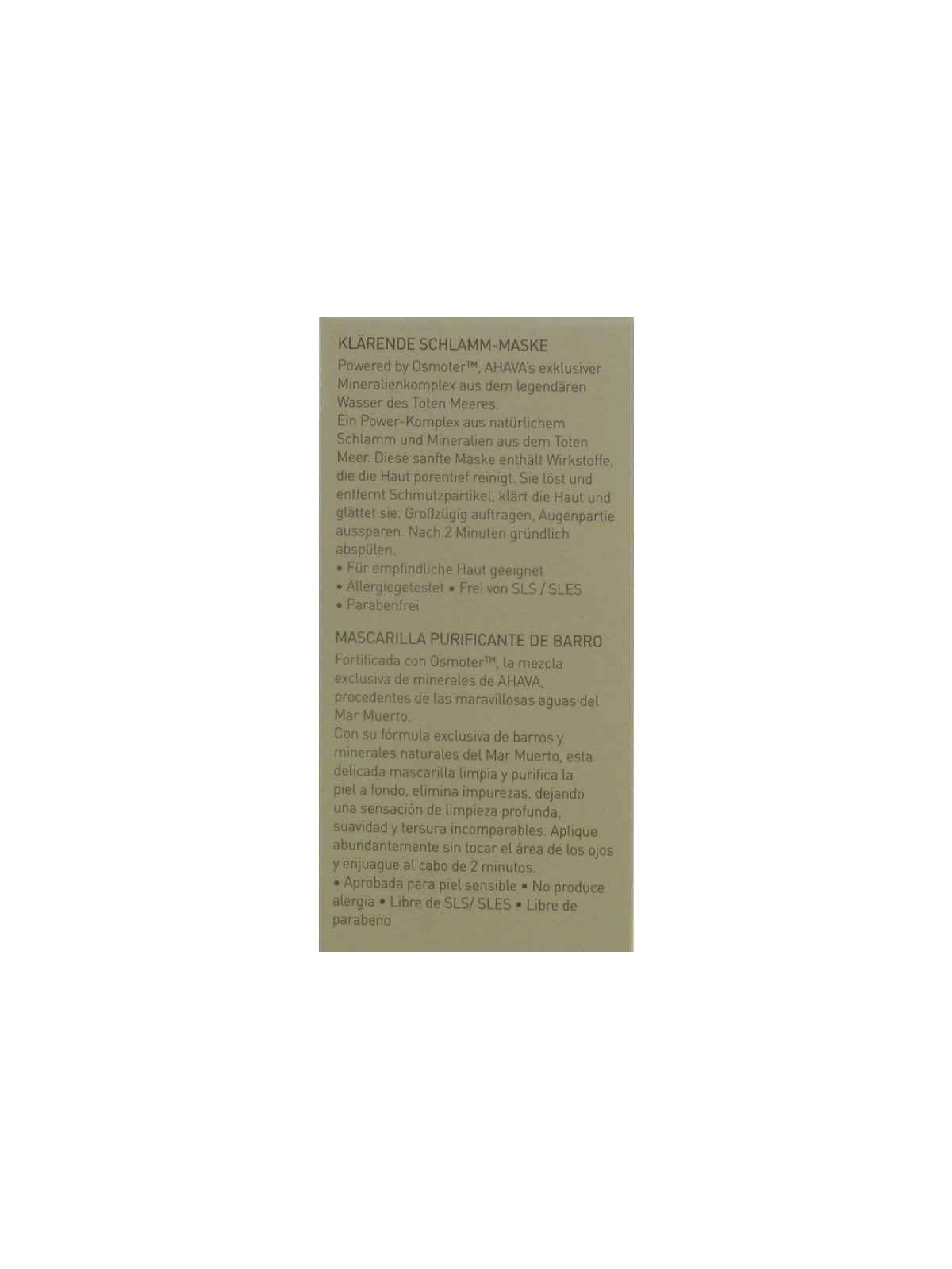 Masque de boue purifiant AHAVA | Soins du visage