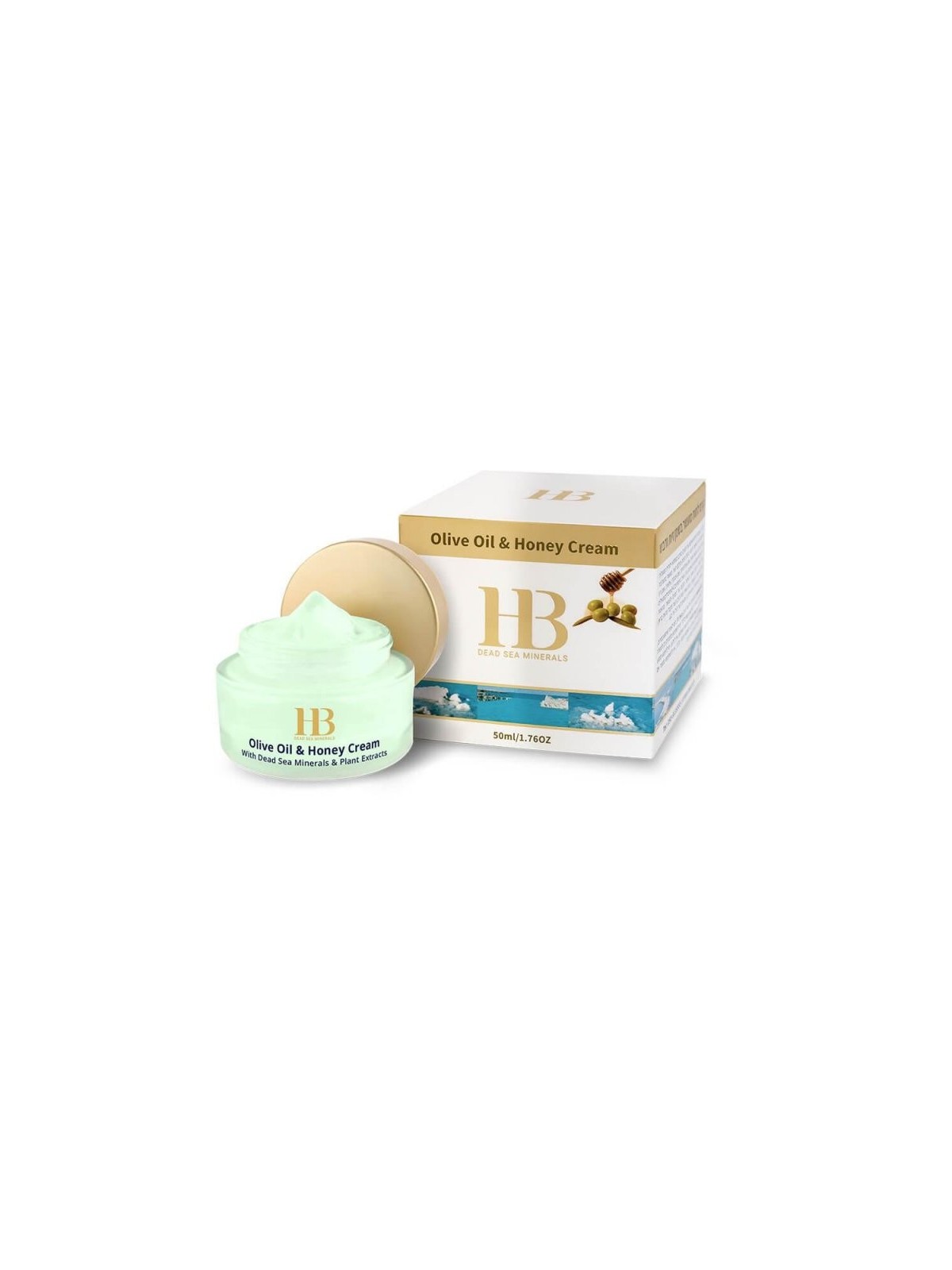 Crème hydratante riche HB à l'huile d'olive, au miel et au sébum mort... | Soins du visage