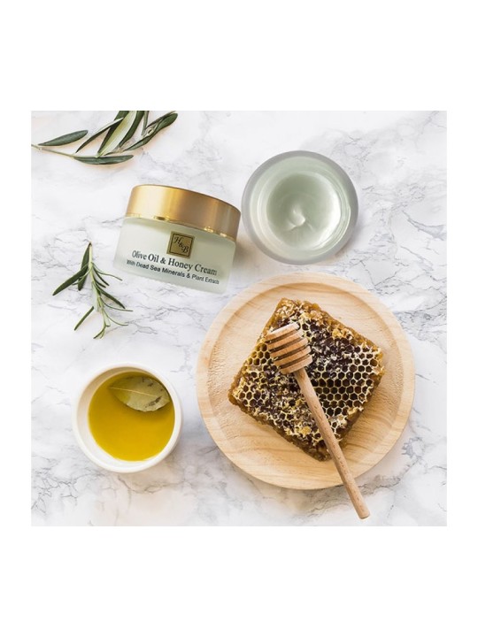 Crème hydratante riche HB à l'huile d'olive, au miel et au sébum mort... | Soins du visage