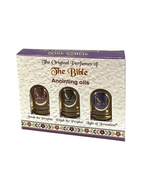 Ein Gedi Ensemble de 3 bouteilles d’huile d’onction Jonah El... | Huile d'onction