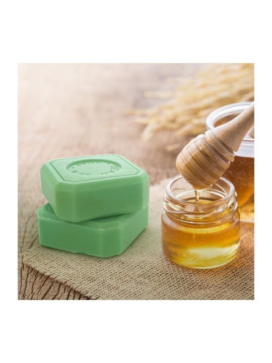 Barre de savon naturelle à l'huile d'olive et au miel HB avec menthe de la Mer Morte... | Savon