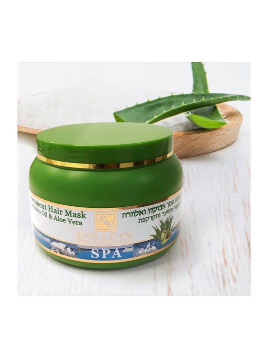 Masque capillaire HB à l'huile d'avocat, à l'aloe vera et à la mer Morte... | Soins capillaires