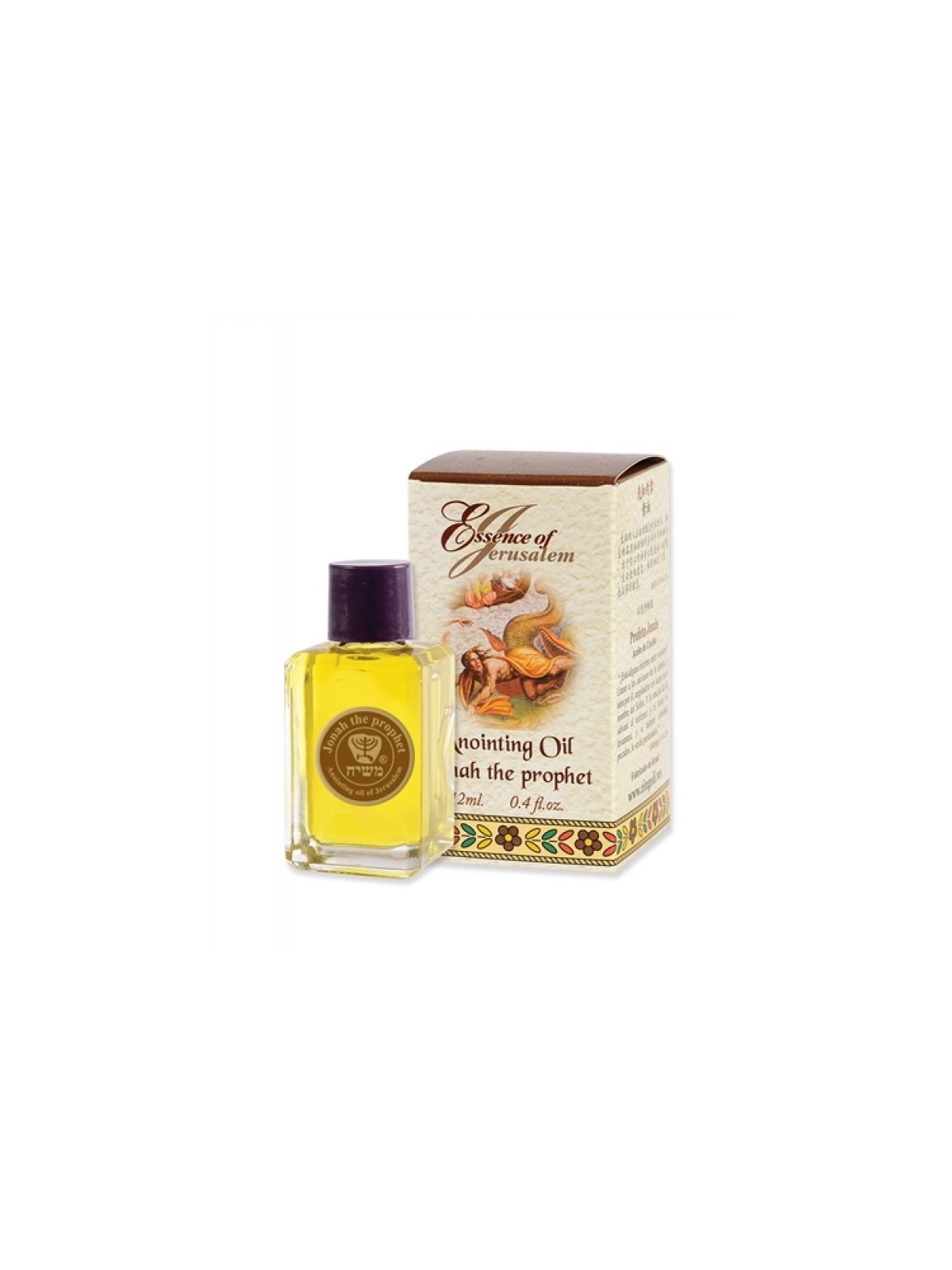 Essence d’huile d’onction du prophète Jonas de Jérusalem 12 ml | Huile d'onction