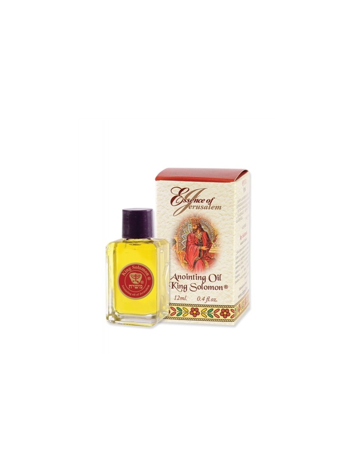 Essence d'huile d'onction du roi Salomon de Jérusalem 12 ml | Huile d'onction