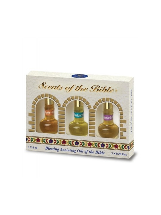 Ein Gedi Ensemble de 3 bouteilles d'huile d'onction Myrrhe Sp... | Huile d'onction