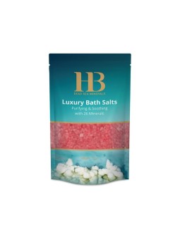 Sels de bain de luxe HB avec 26 minéraux de la mer Morte, arôme de rose | Spa