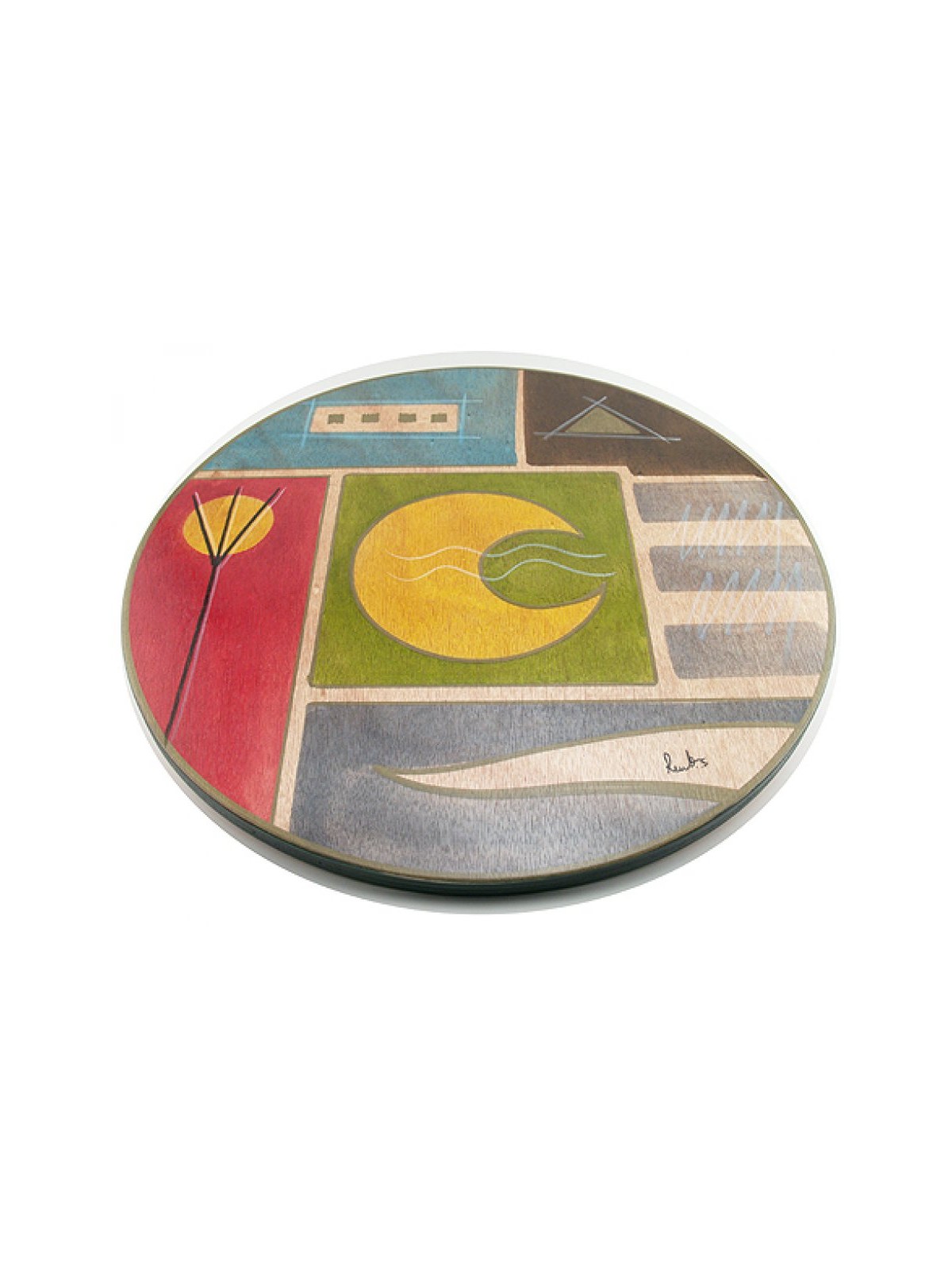 Lazy Susan Yellow Moon by Kakadu Art | Table Decorations