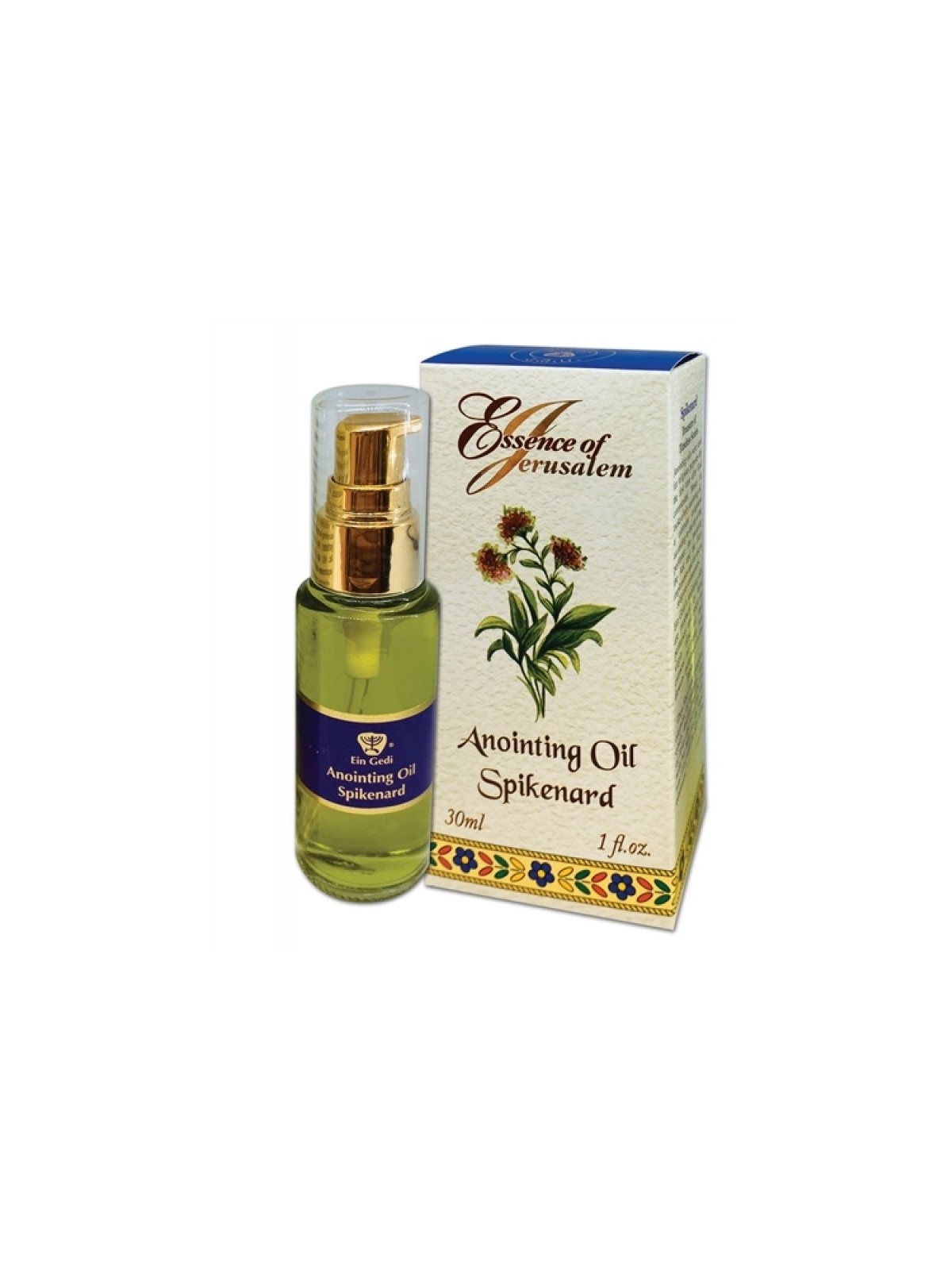 Huile d'onction à l'essence de nard de Jérusalem 30 ml | Huile d'onction