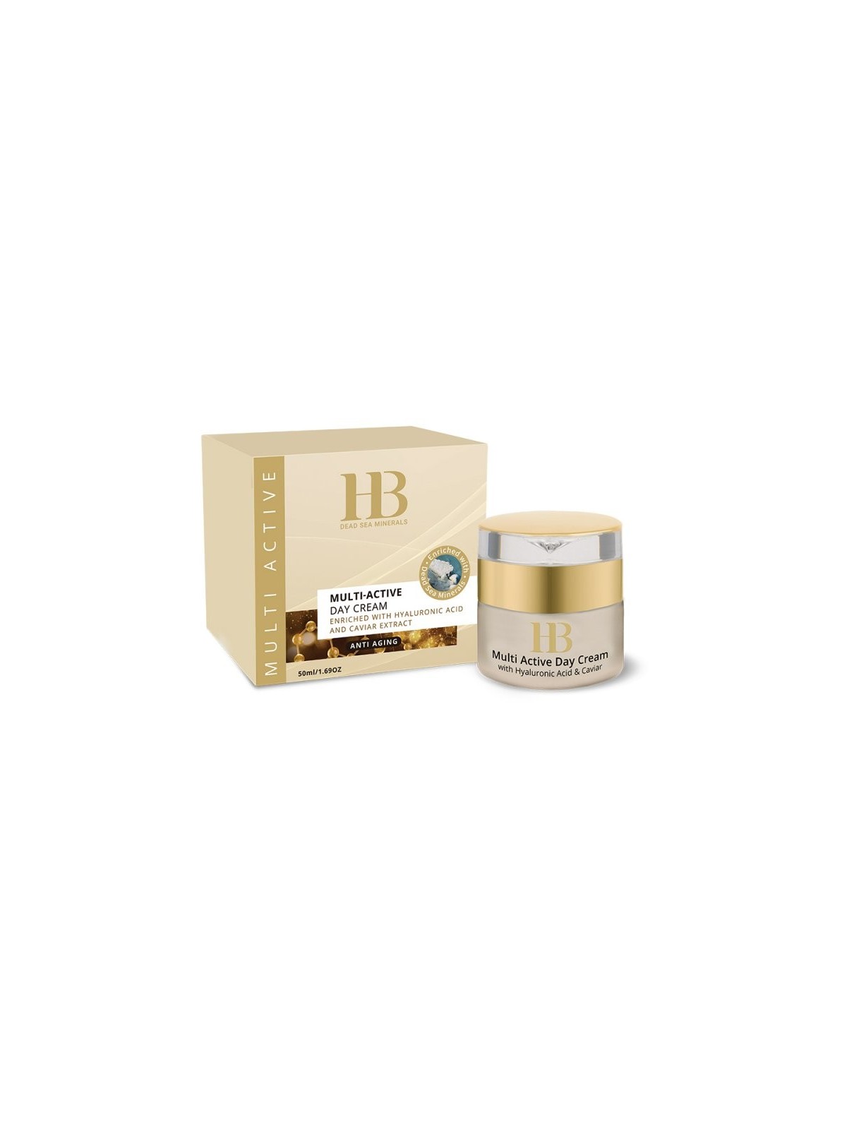 Crème de Jour Multi Active HB à l'Acide Hyaluronique et au Caviar | Soins du visage