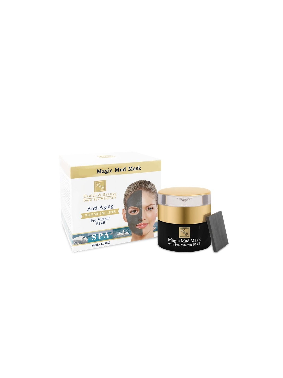 Masque facial anti-âge HB à la boue de la mer Morte %96... | Soins du visage