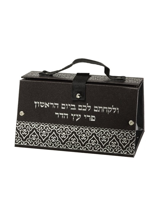 Sac à main en similicuir Etrog Box Design géométrique Argenté... | Boîte d'étrog