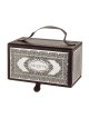 Faux Leather Box Shaped Etrog Holder with Elaborate Des... | Etrog Box