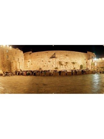 Panoramic Kotel Western Wall Sukkah Single Wal... | Sukkah Decorations