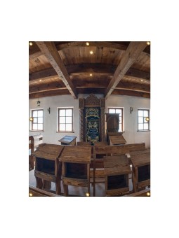 Panoramic Baal Shem Tov Synagogue Sukkah Singl... | Sukkah Decorations