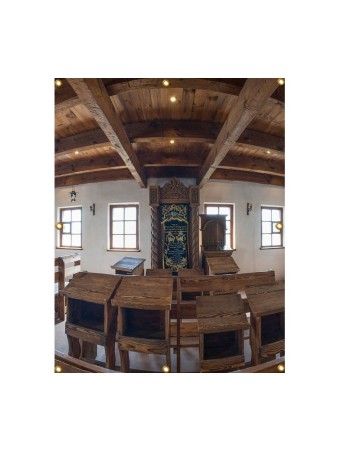 Panoramic Baal Shem Tov Synagogue Sukkah Singl... | Sukkah Decorations